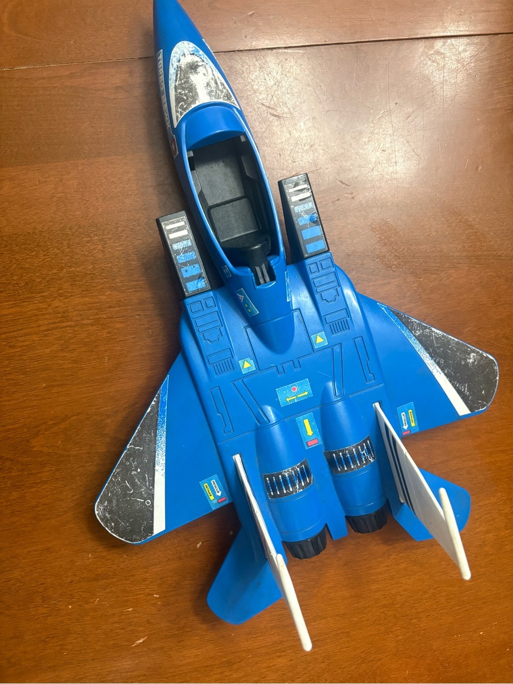 Blue Fighter Jet Toy for Kids - Durable Play Aircraft